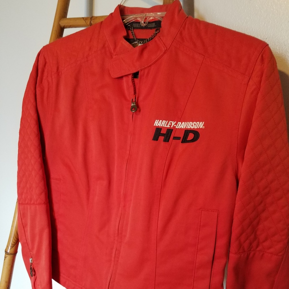 Womens Harley Davidson Red Zip up Jacket